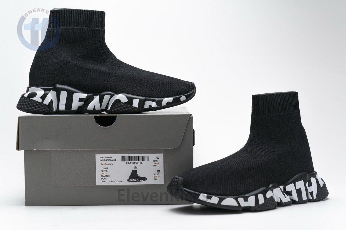 Ba*len*cia*ga stretch mesh high top sneaker all black