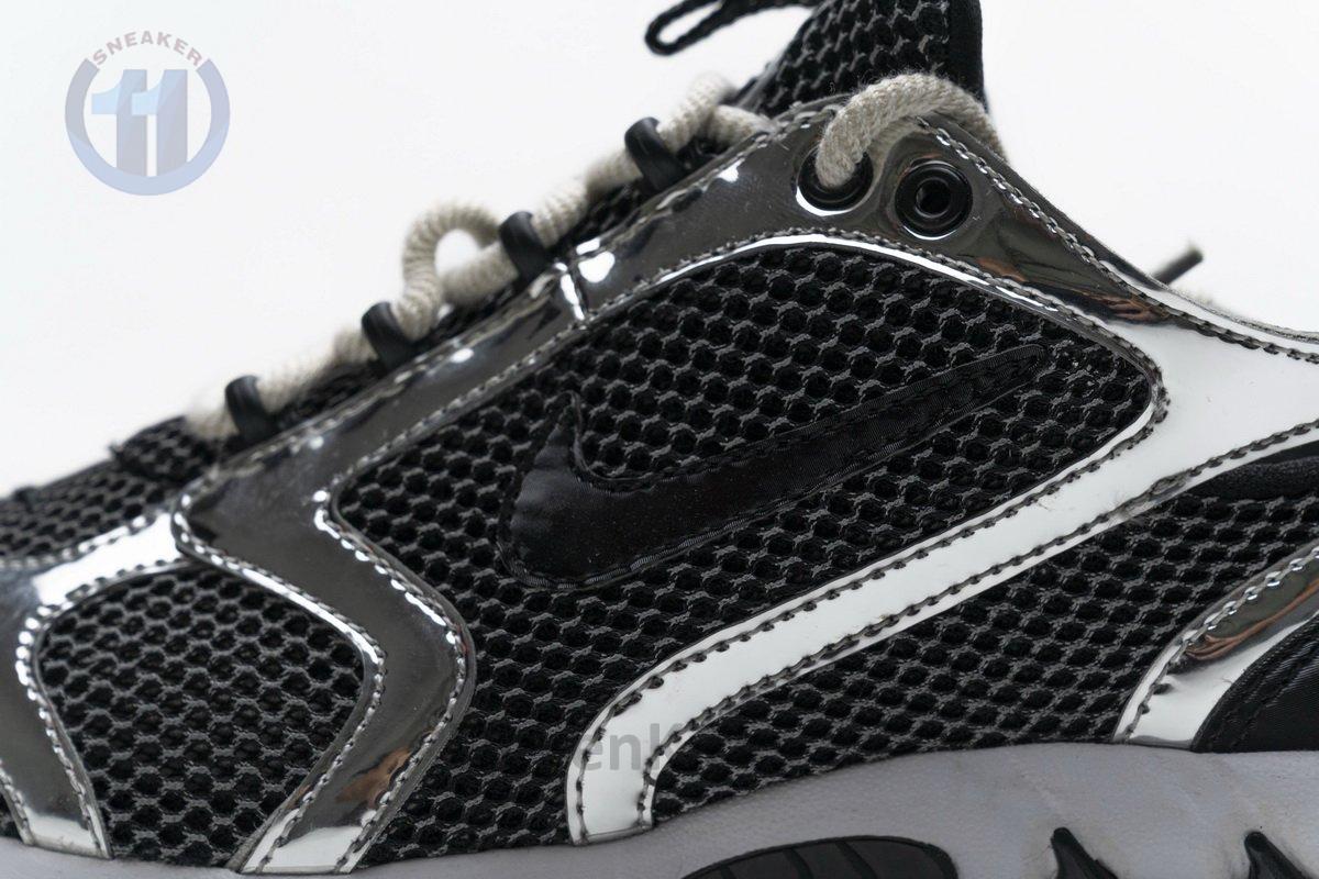 CU1854-001 Stussy x Nike Air Zoom Spiridon Cage 2 Black Silver