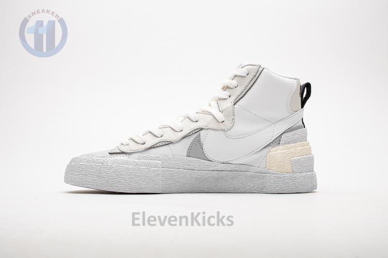 BV0072-100 Sacai x Nike Blazer Mid White Grey