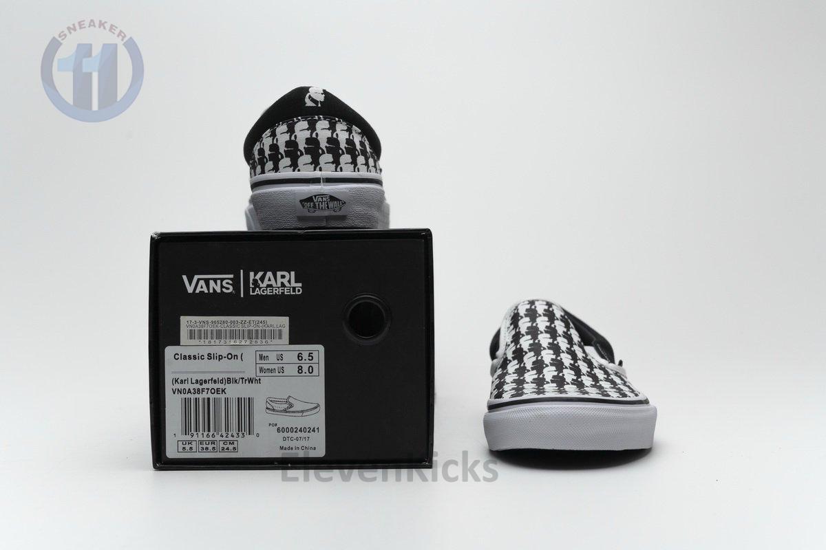 Vans Classic Slip-On Karl Lagerfeld Black White