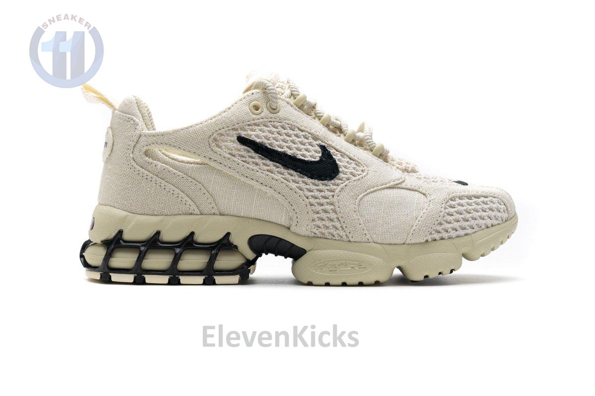 CQ5486-200 Stussy X Nike Air Zoom Spiridon Caged 2 Fossil