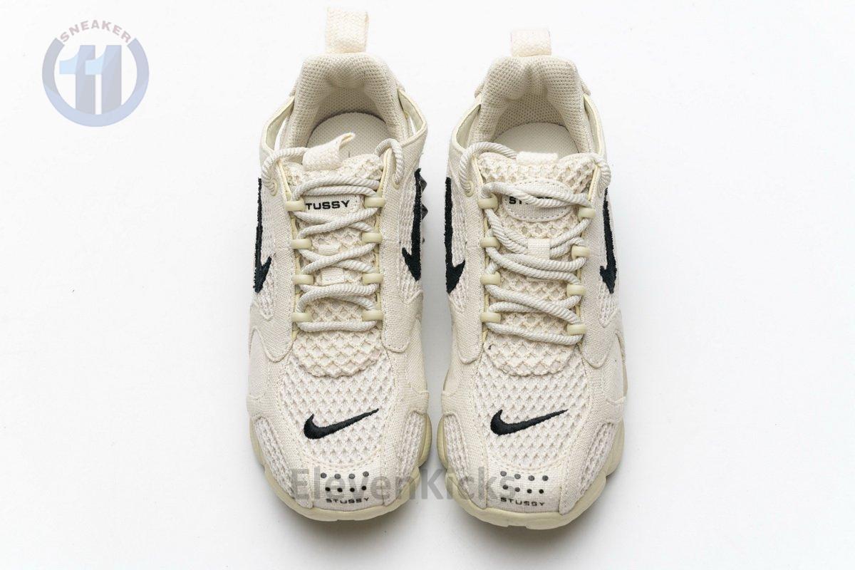 CQ5486-200 Stussy X Nike Air Zoom Spiridon Caged 2 Fossil