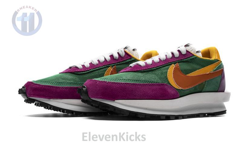Sacai x Nike LDWaffle GreenPinkOrange BV0073-301