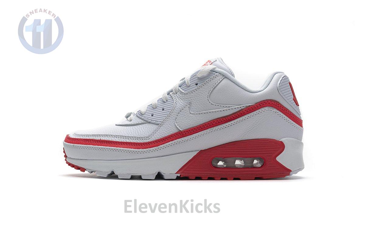 CJ7197-103 Undefeated x Nike Air Max 90 White Red
