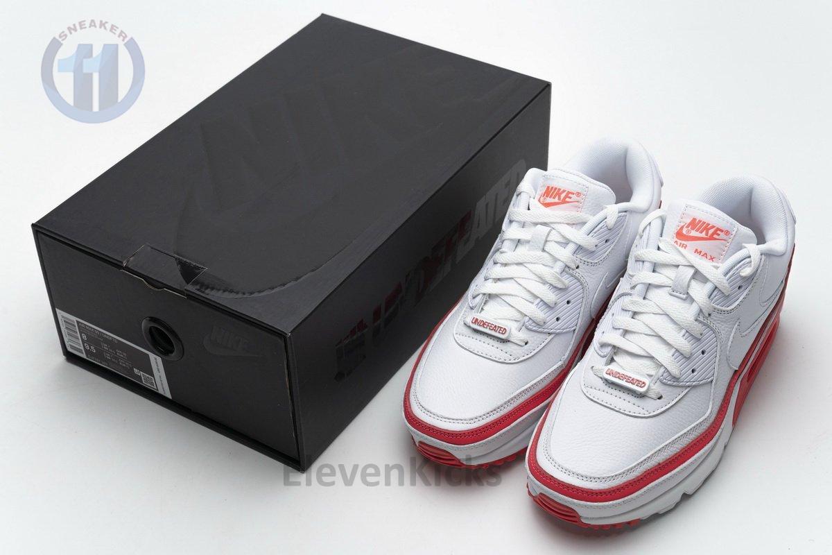 CJ7197-103 Undefeated x Nike Air Max 90 White Red