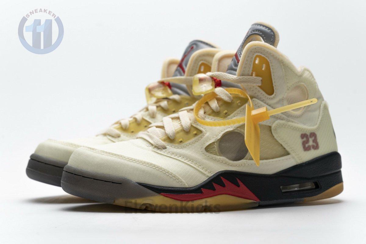 DH8565-100 OFF White x Air Jordan 5 Retro SP Sail