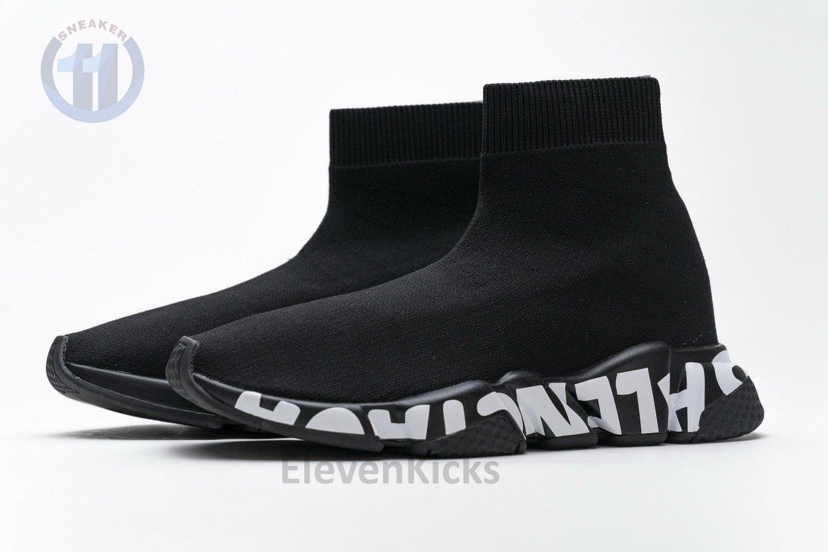 Ba*len*cia*ga stretch mesh high top sneaker all black