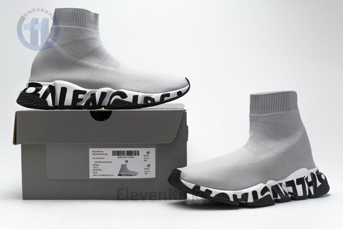Ba*len*cia*ga stretch mesh high top sneaker grey