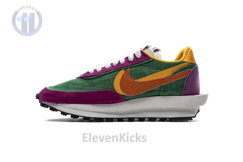 Sacai x Nike LDWaffle GreenPinkOrange BV0073-301