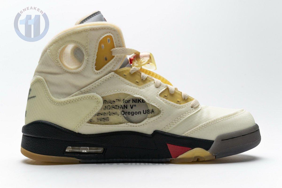 DH8565-100 OFF White x Air Jordan 5 Retro SP Sail