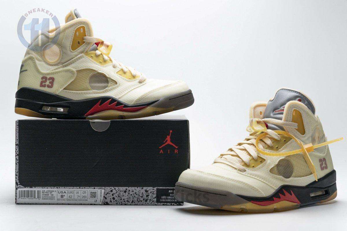 DH8565-100 OFF White x Air Jordan 5 Retro SP Sail