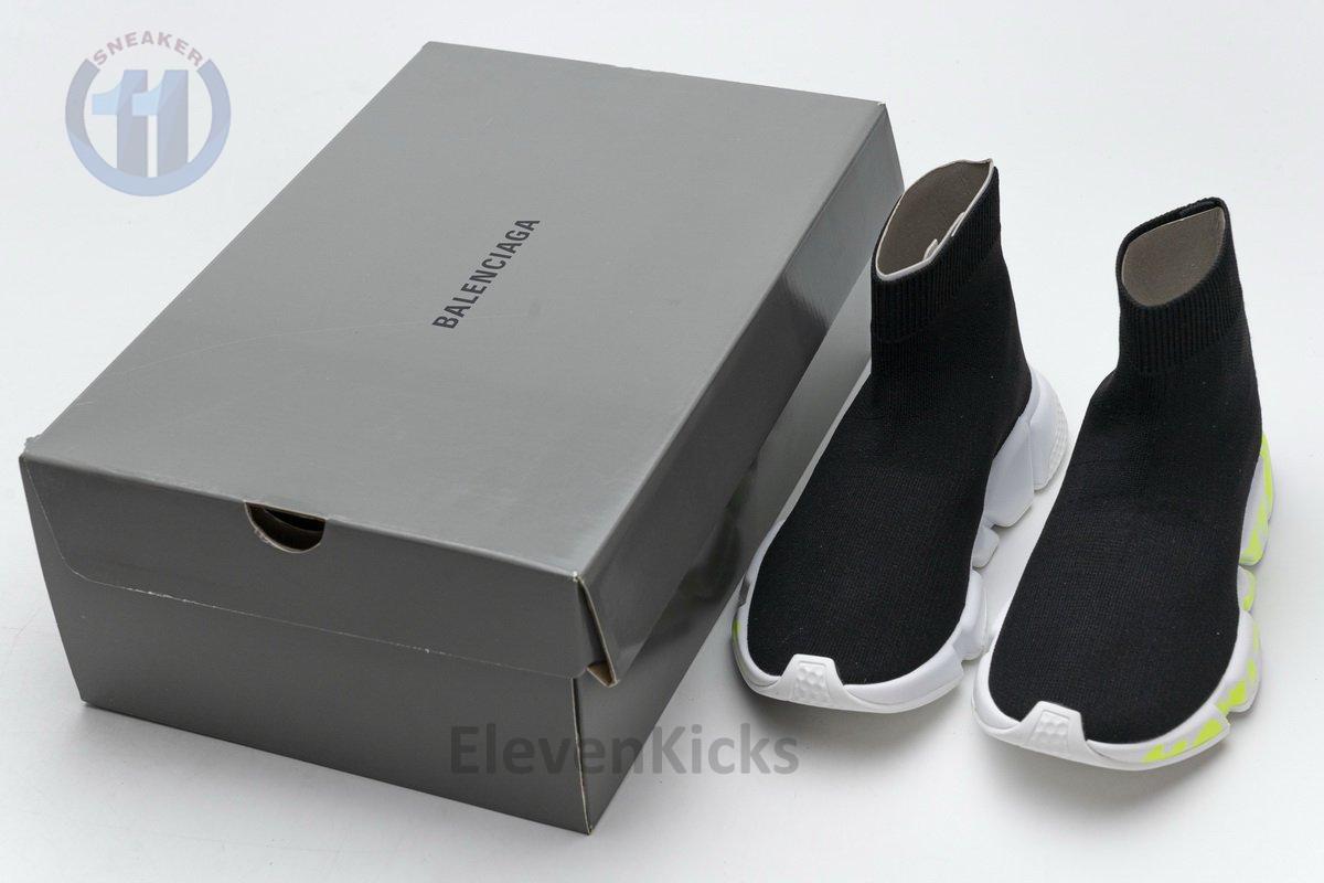 Ba*len*cia*ga stretch mesh high top sneaker black white