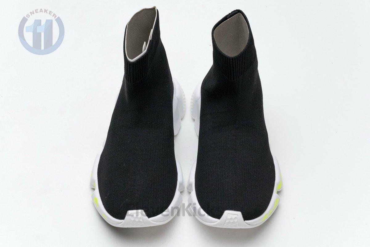 Ba*len*cia*ga stretch mesh high top sneaker black white
