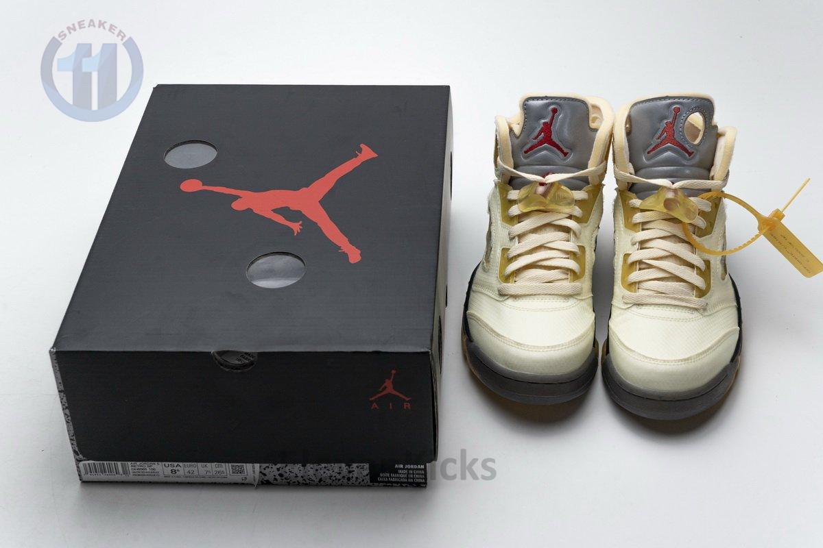 DH8565-100 OFF White x Air Jordan 5 Retro SP Sail