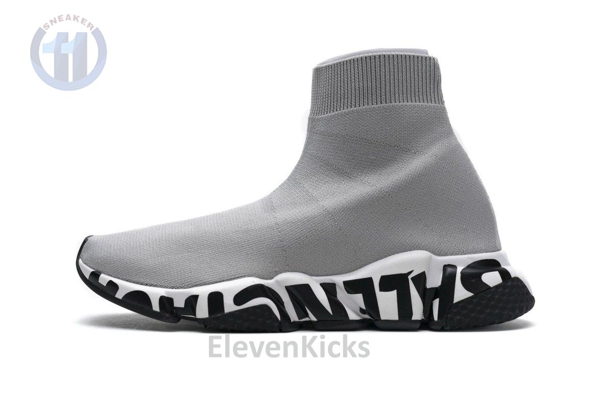 Ba*len*cia*ga stretch mesh high top sneaker grey