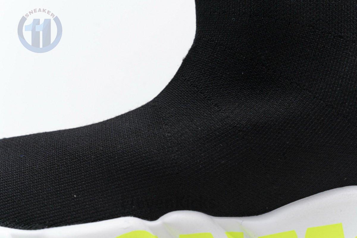 Ba*len*cia*ga stretch mesh high top sneaker black white