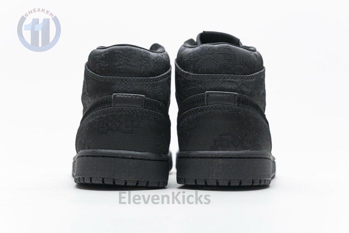 CU2804-300 Edison Chen x Air Jordan 1 Mid “Fearless Black”