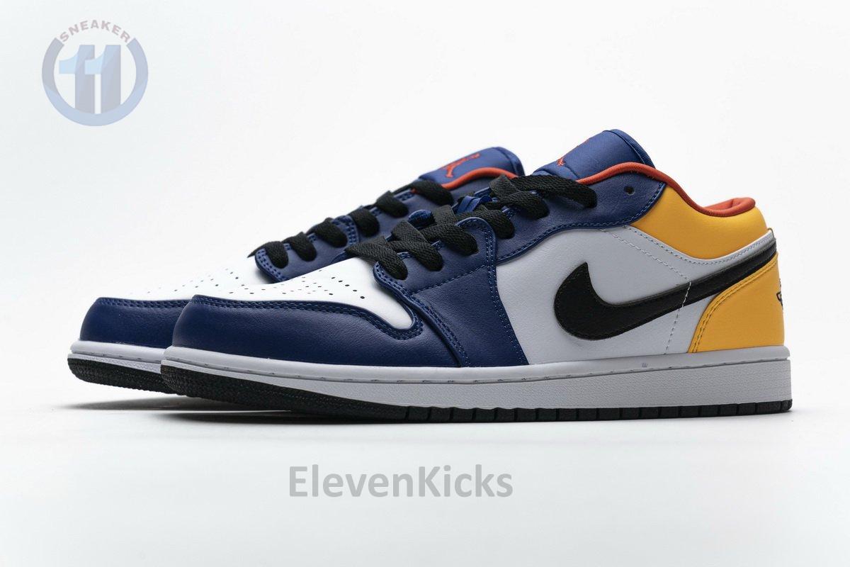 553558-123 Air Jordan 1 Low Blue Yellow Orange