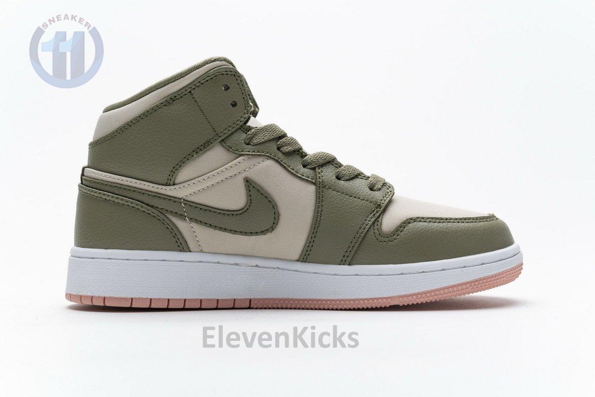555112-225 Air Jordan 1 Mid GS Trooper Bleached Coral