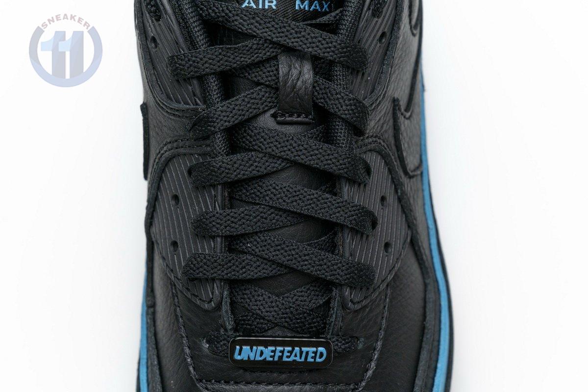 CJ7197-002 Undefeated x Nike Air Max 90 Black Blue Fury