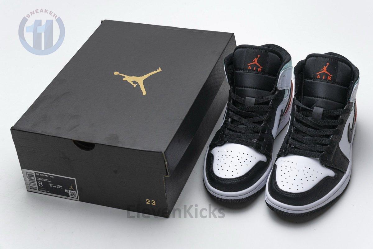 BQ6931-100 Air Jordan 1 Mid GS Black Toe