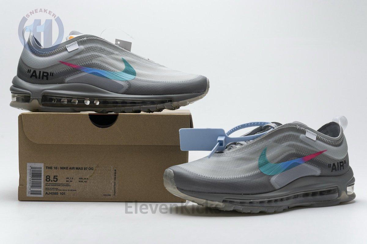 AJ4585-101 Off-White x Nike Air Max 97 Wlolf Grey Menta