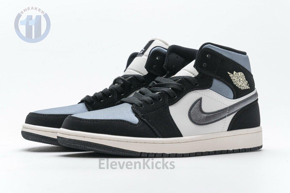 852542-011 Air Jordan 1 Mid SE “Satin Grey”