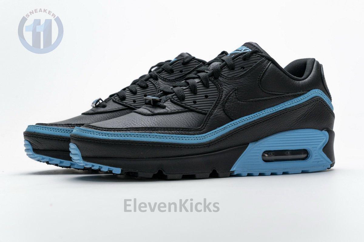 CJ7197-002 Undefeated x Nike Air Max 90 Black Blue Fury