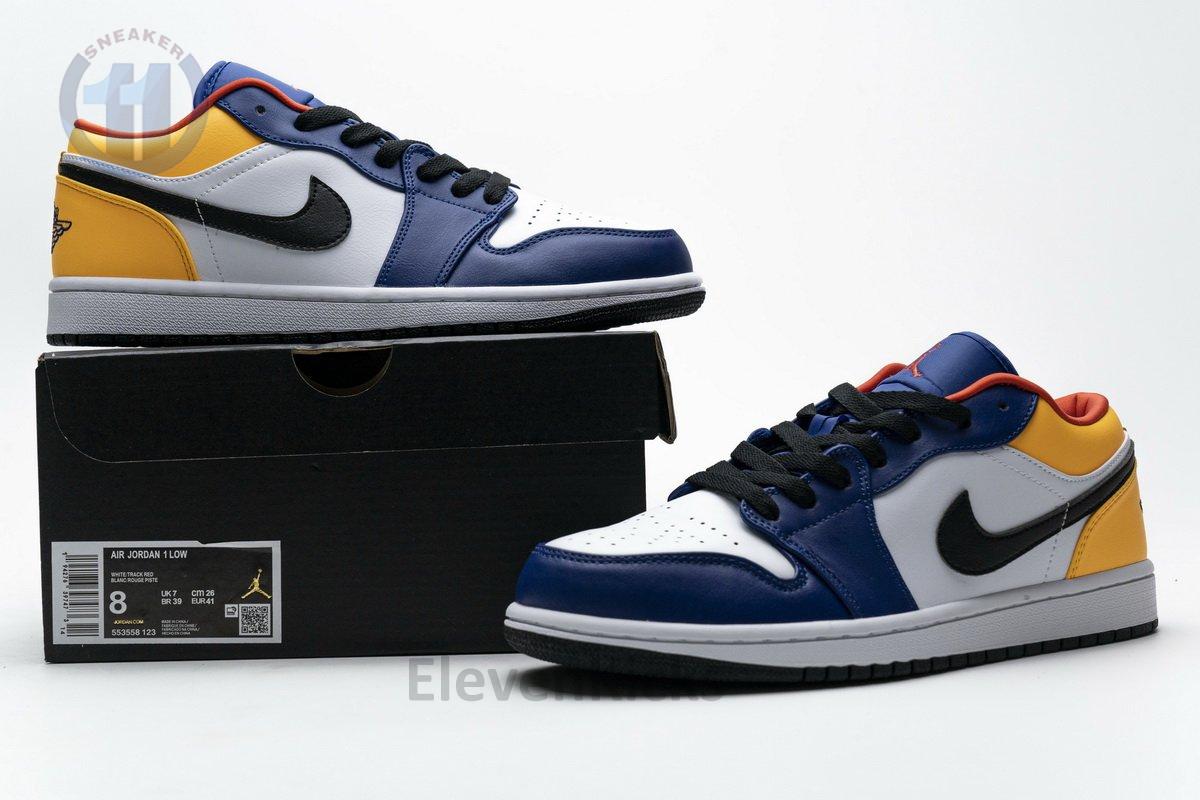 553558-123 Air Jordan 1 Low Blue Yellow Orange