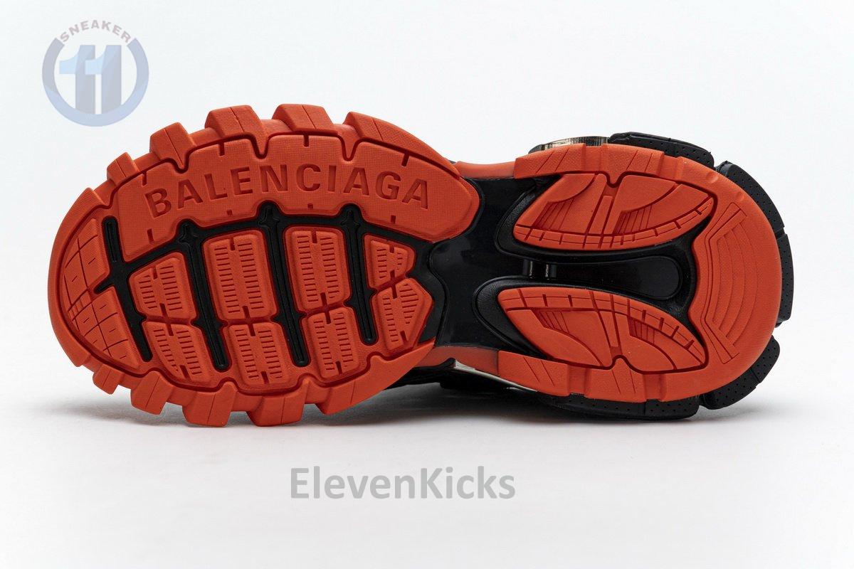 570391 W2GN1 2002 Blenciaga Track 2 Sneaker Dark Grey Orange