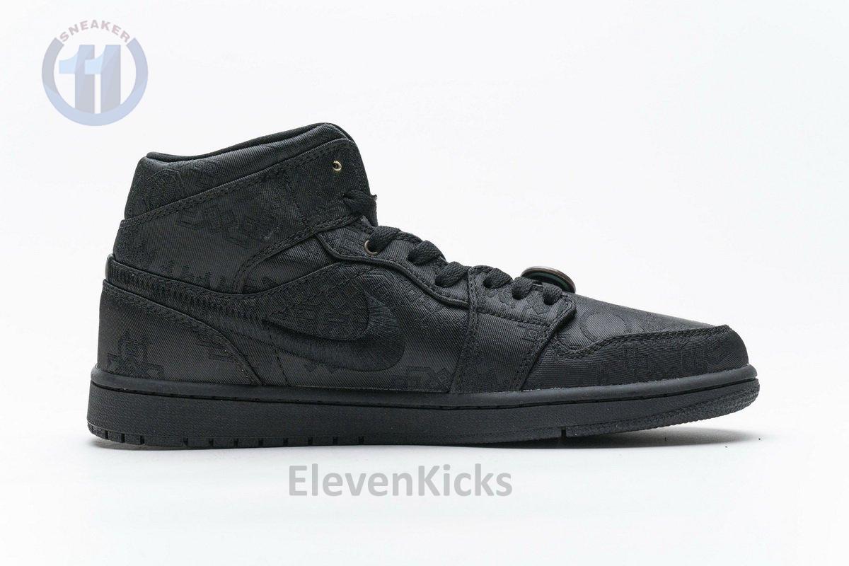 CU2804-300 Edison Chen x Air Jordan 1 Mid “Fearless Black”