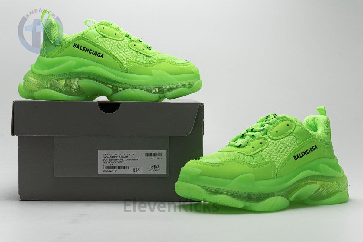 544351 w09o1 3802 Ba*len*cia*ga triple s fluorescent green