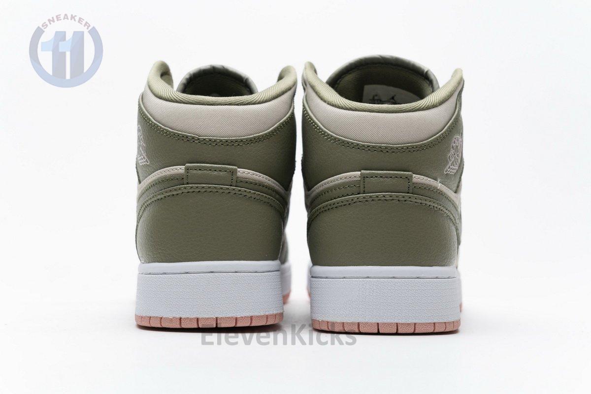 555112-225 Air Jordan 1 Mid GS Trooper Bleached Coral