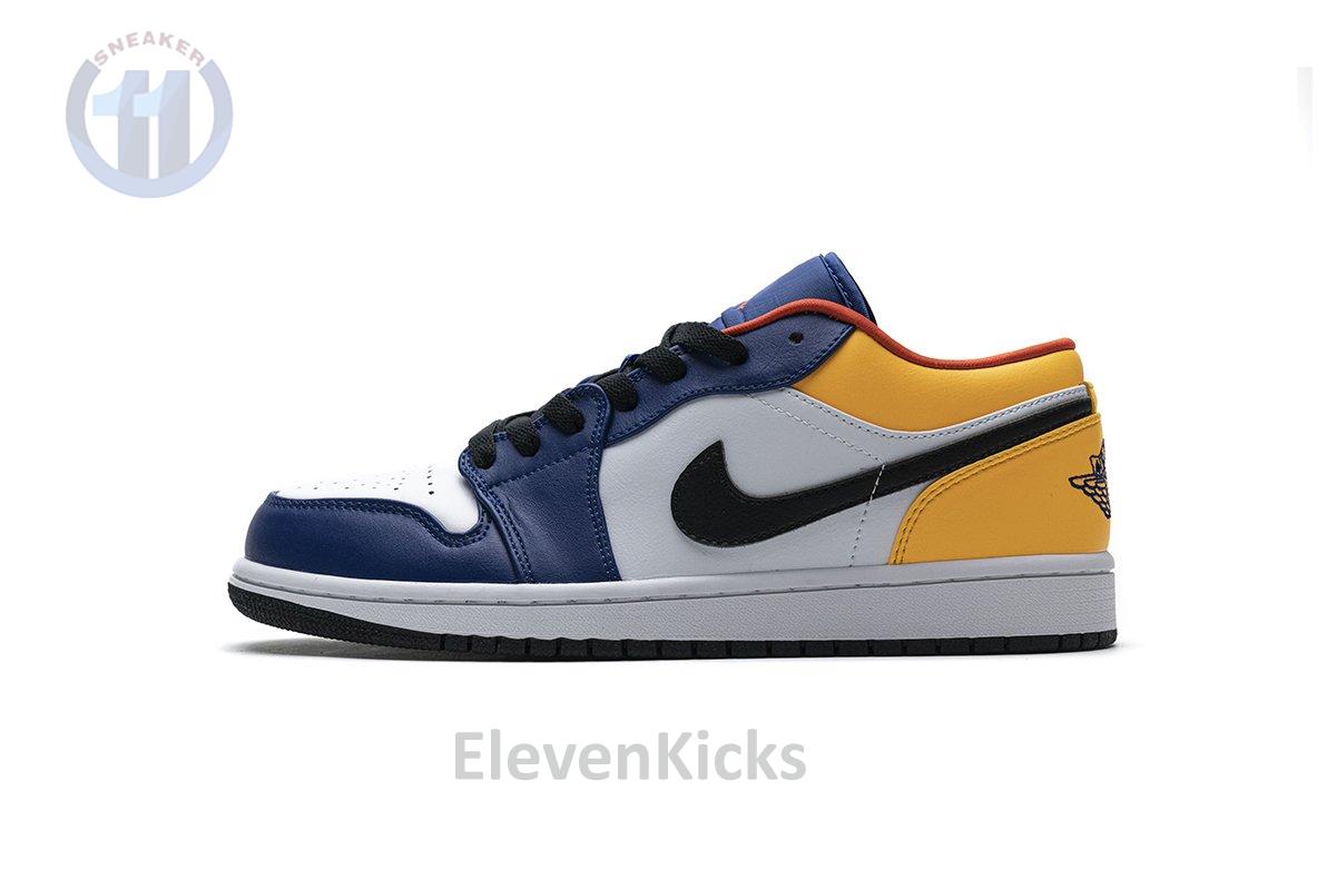 553558-123 Air Jordan 1 Low Blue Yellow Orange