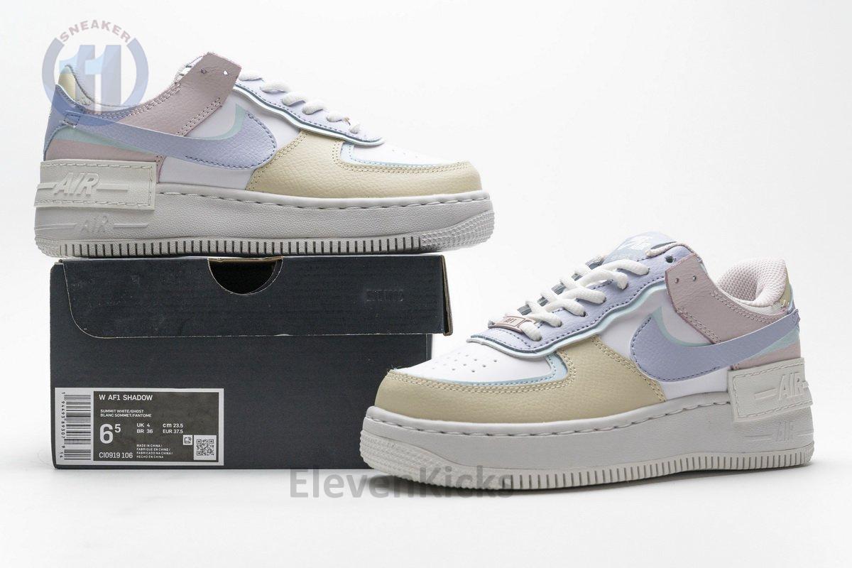 CI0919-106 Womens Air Force 1 Shadow White Ghost