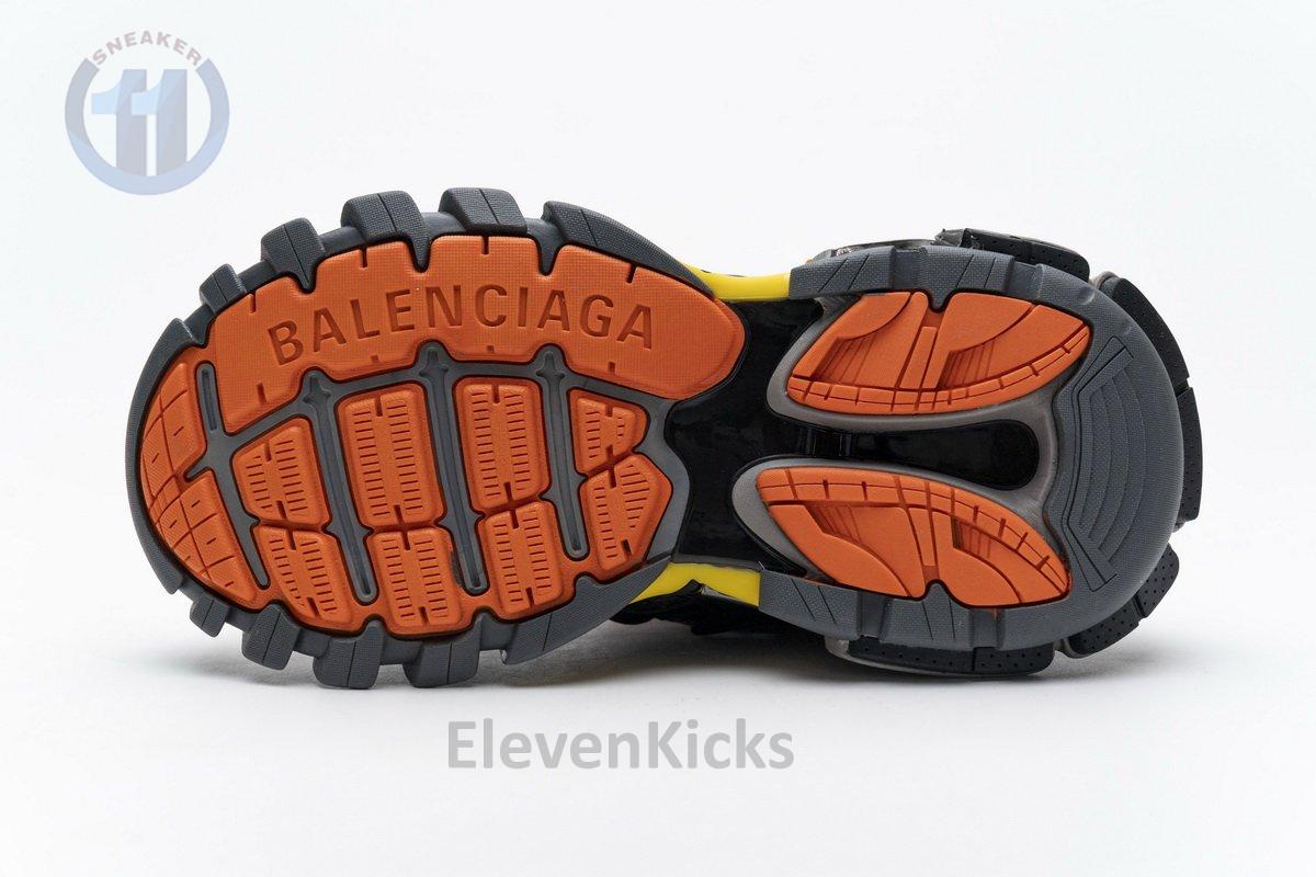 568614 W2GN8 2008 Blenciaga Track 2 Sneaker Black Orange