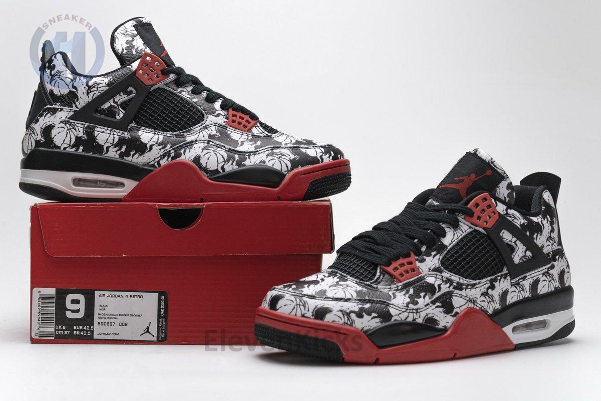 BQ0897-006 Air Jordan 4 Retro Singles Day Tattoo