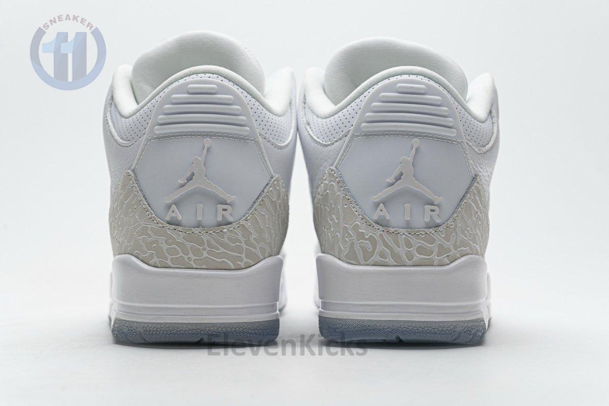 136064-111 Air Jordan 3 Retro Pure White