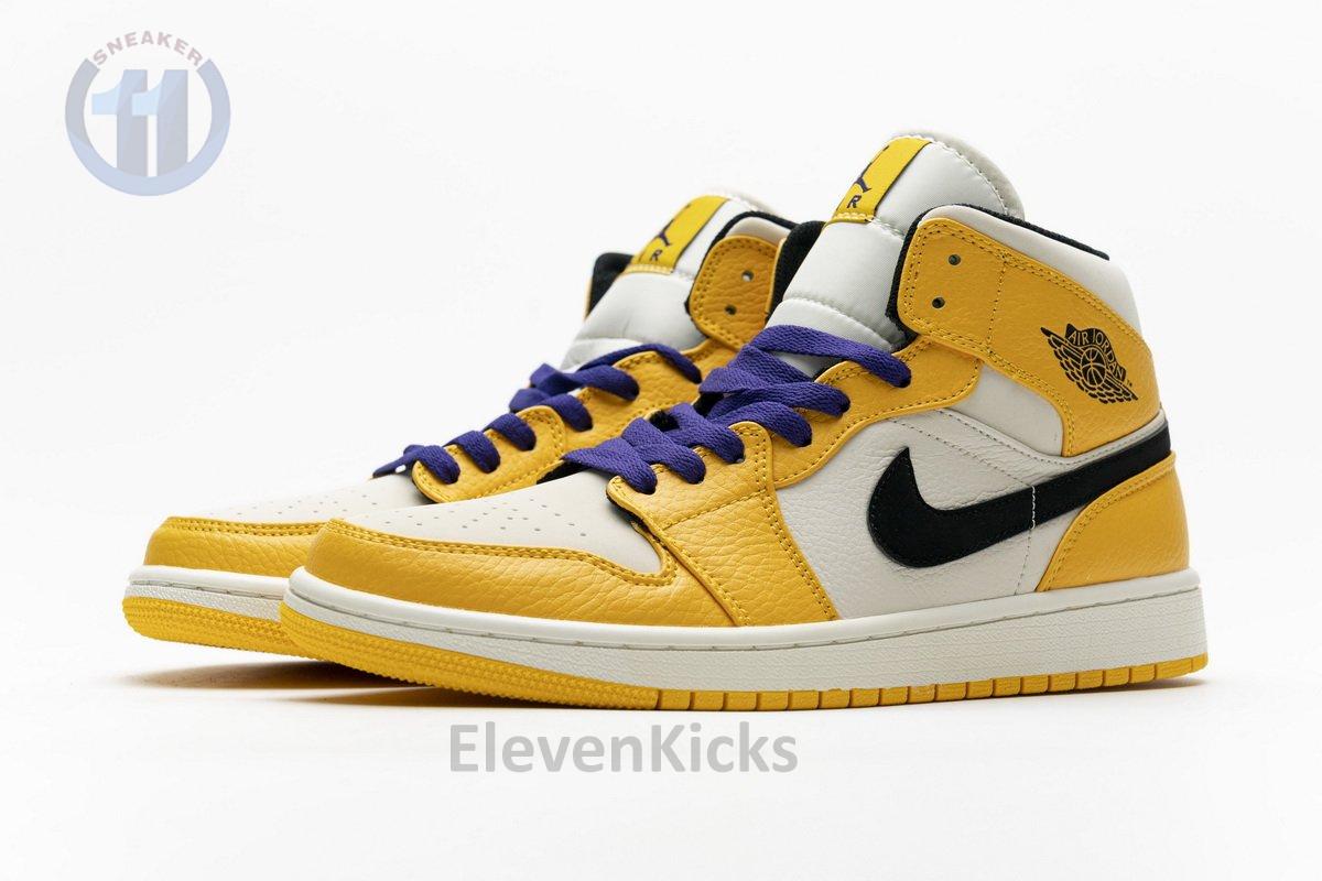 852542-700 Air Jordan 1 Mid Lakers