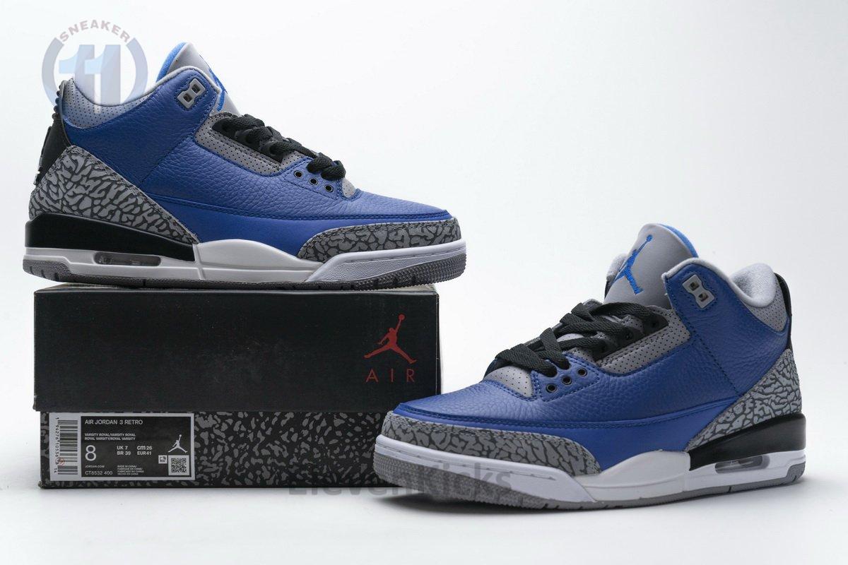 CT8532-400 Air Jordan 3 Retro -Varsity Royal