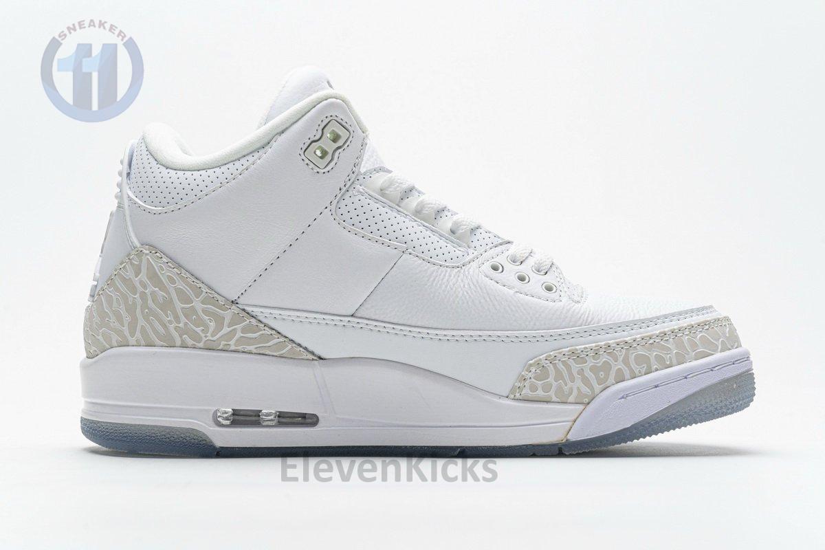 136064-111 Air Jordan 3 Retro Pure White