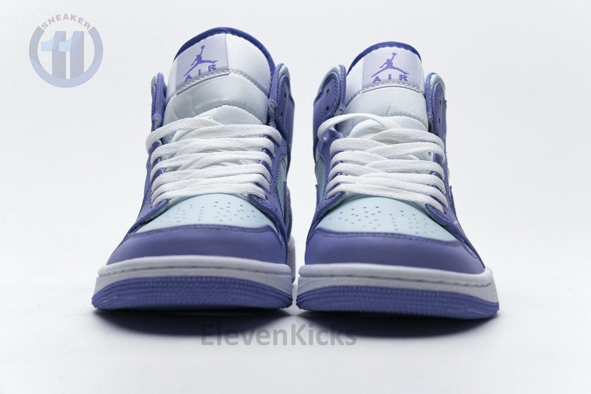554725-500 Air Jordan 1 Mid Purple Aqua Blue