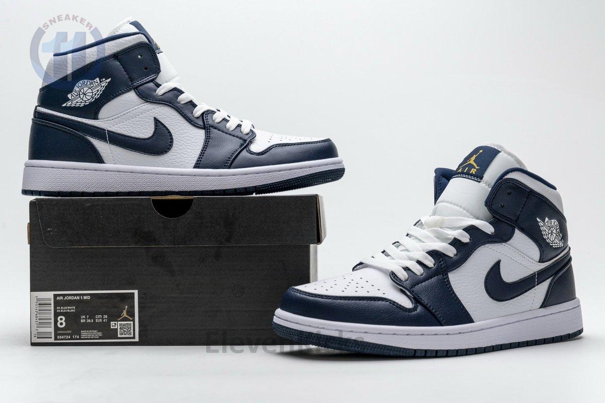 554724-174 Air Jordan 1 Mid Obsidian