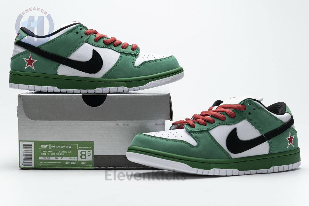 304292 302 Nike SB Dunk Low Pro “Heineken”