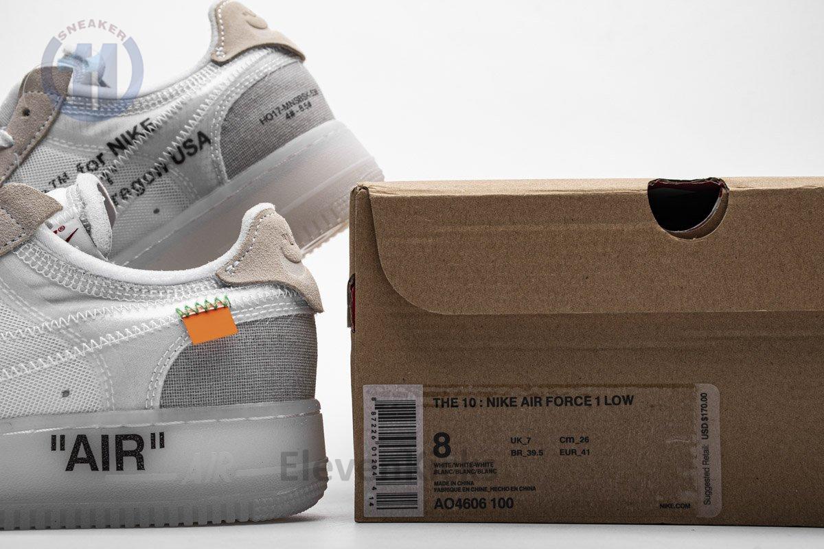 AO4606-100 OFF White X Air Force 1 Low White