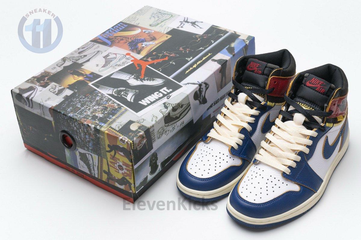 BV1300-146 Air Jordan 1 Retro High Union Los Angeles Blue Toe
