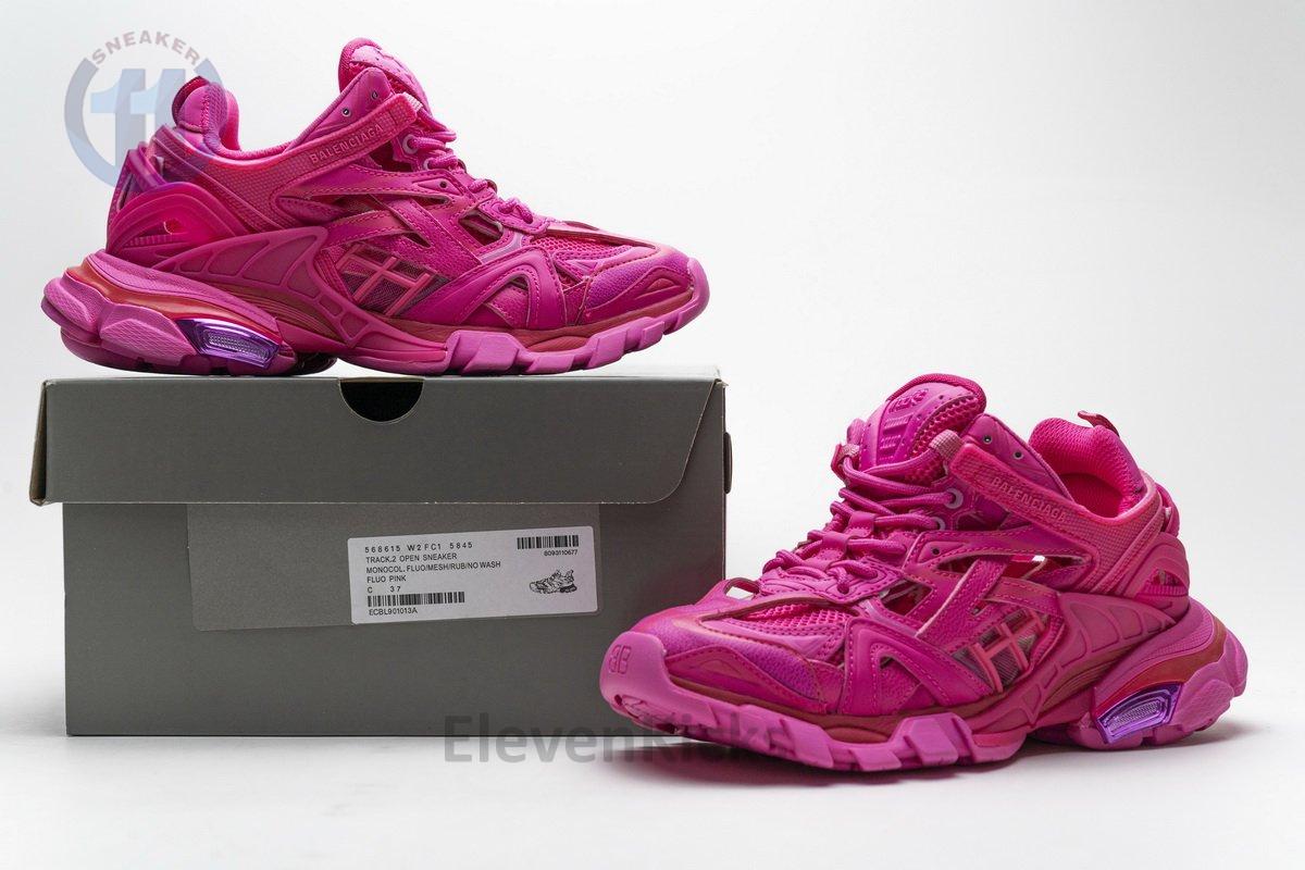 568615 W2FC1 5845 Blenciaga Track 2 Sneaker Fluo Pink