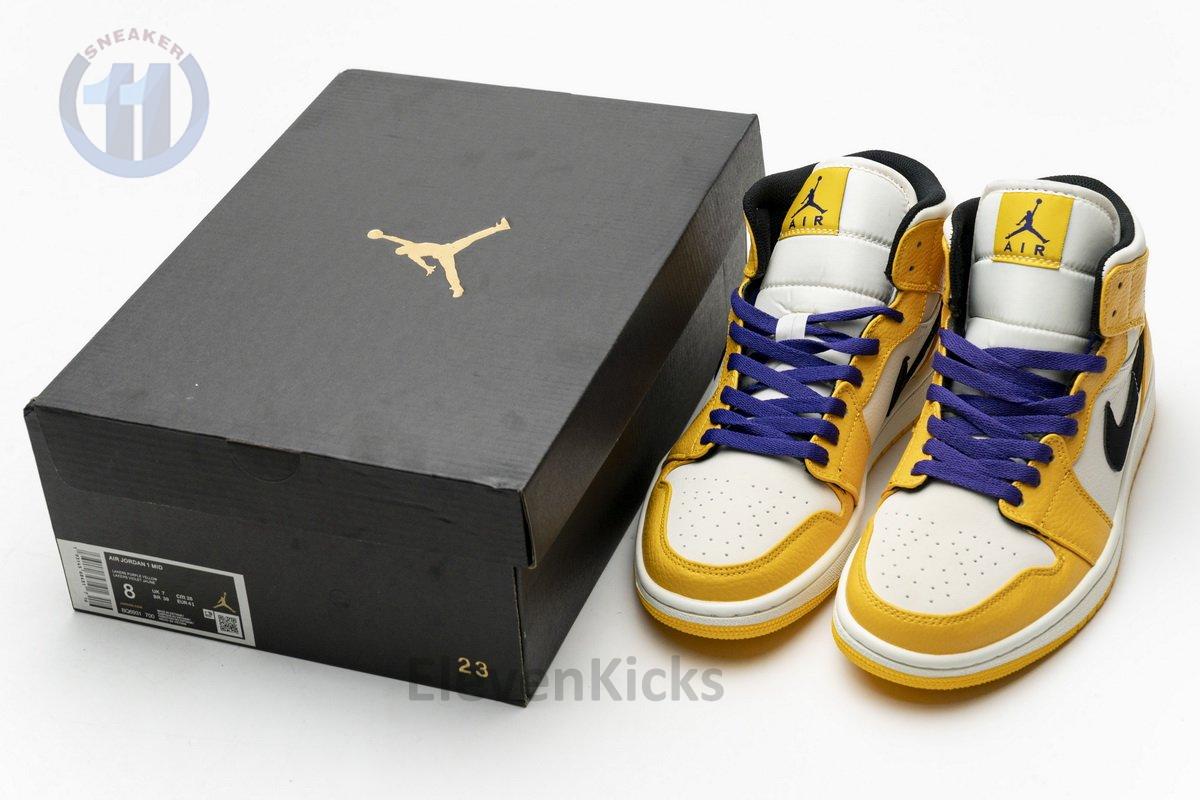 852542-700 Air Jordan 1 Mid Lakers