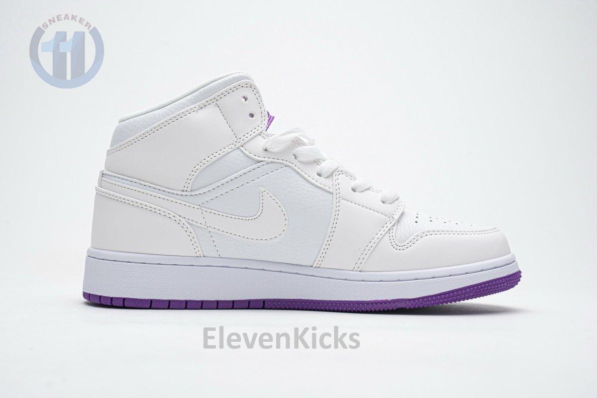 555112-100 Air Jordan 1 Mid SE White Fuchsia Blast