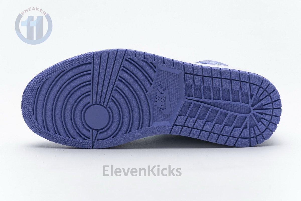 554725-500 Air Jordan 1 Mid Purple Aqua Blue